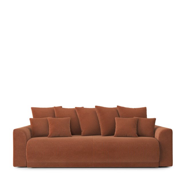 Canapé convertible 3 places en velours côtelé avec coffre - CHLOÉ - DRAWER