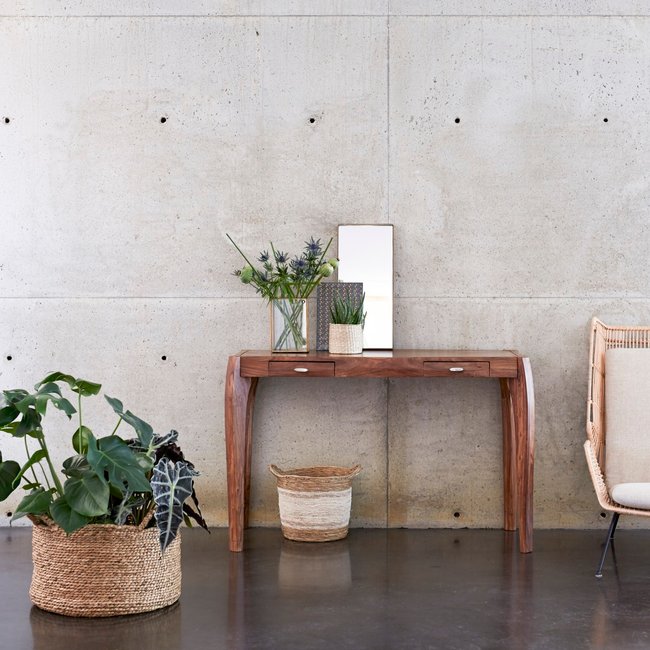 Console en palissandre massif LUNA Couleur naturel <span itemprop=