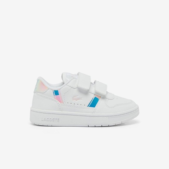 Children's lacoste velcro trainers discount