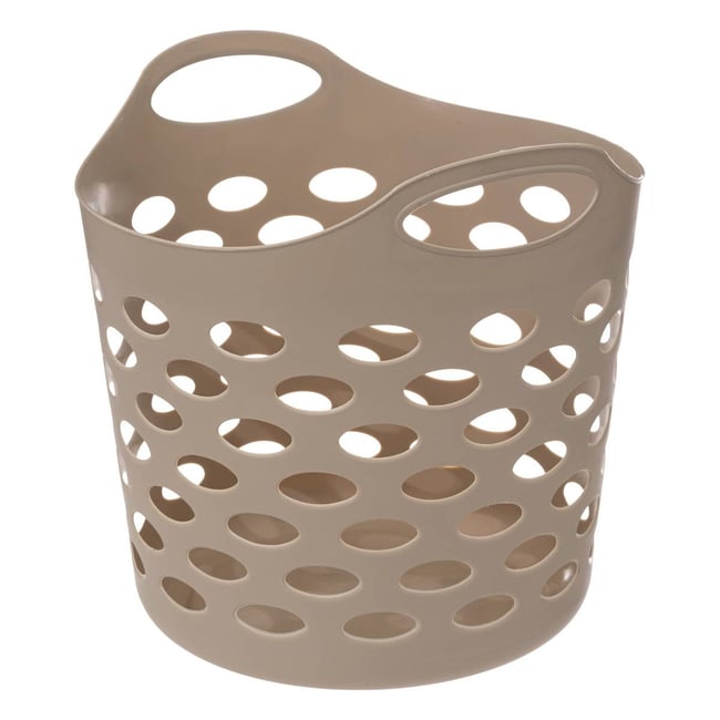 Corbeille à linge flexible 28L Couleur taupe <span itemprop=