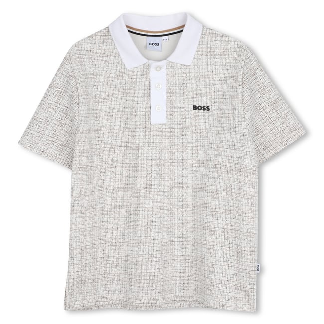 Polo manches courtes ivory <span itemprop=