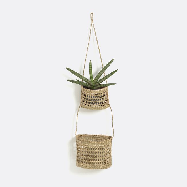 Paniers suspendus en herbier CESTA Couleur naturel <span itemprop=