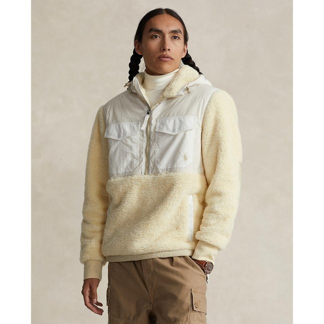 Faux fur hoodie cream Polo Ralph Lauren La Redoute