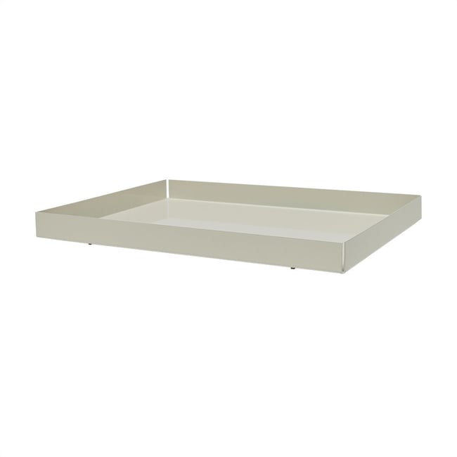 Plateau en acier avec crochets LIVING Couleur beige <span itemprop=