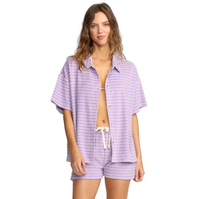 Chemise de plage JOSIE STRIPE violet purple punch <span itemprop=
