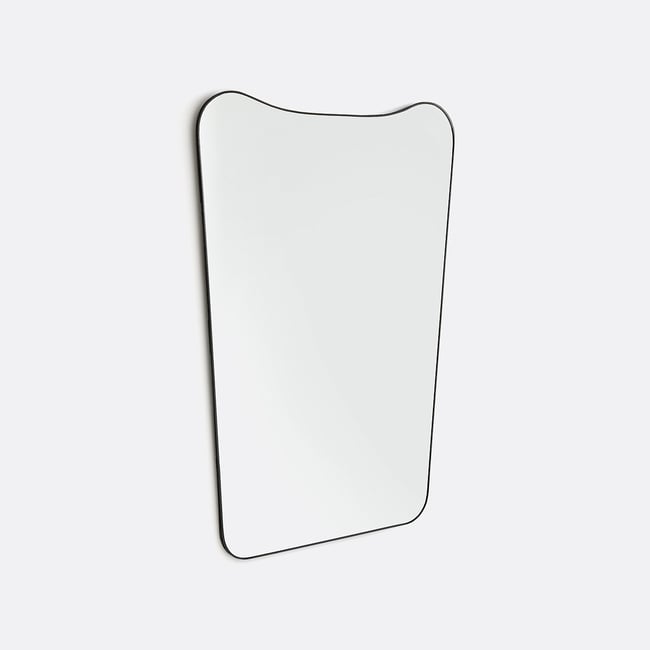 Miroir en laiton 90 x 65 cm, Uyova  Couleur noir <span itemprop=