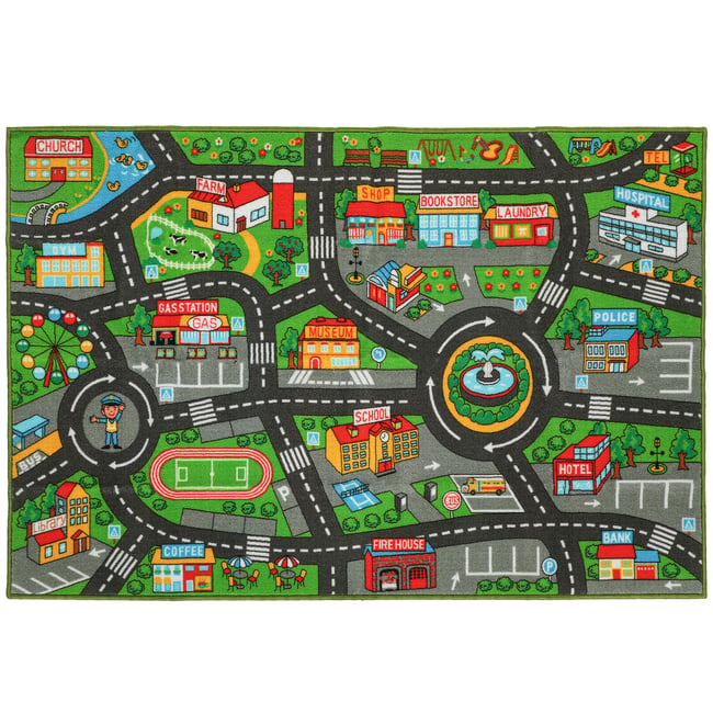 Tapis de jeu pour enfants Polyester multicolore <span itemprop=