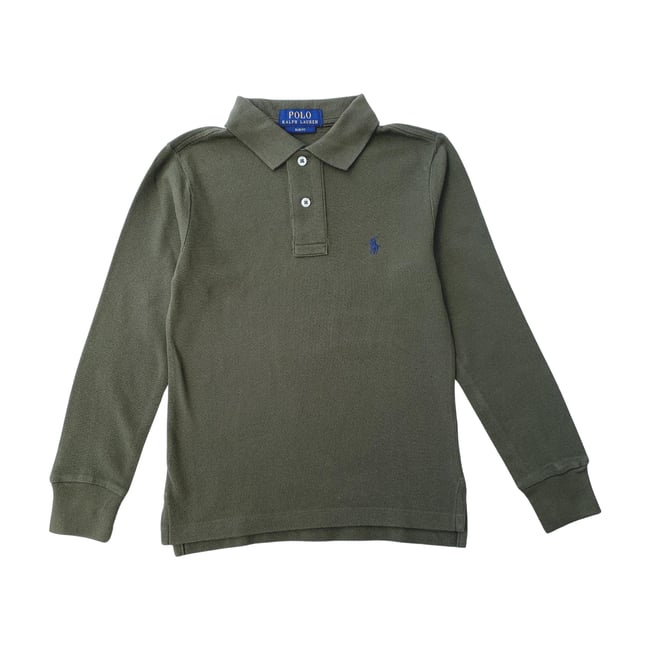 Polo enfant - Très bon état vert <span itemprop=