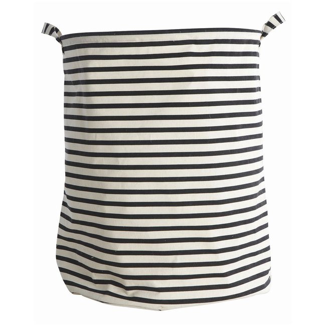 Sac à linge Black Stripes Couleur blanc et noir <span itemprop=