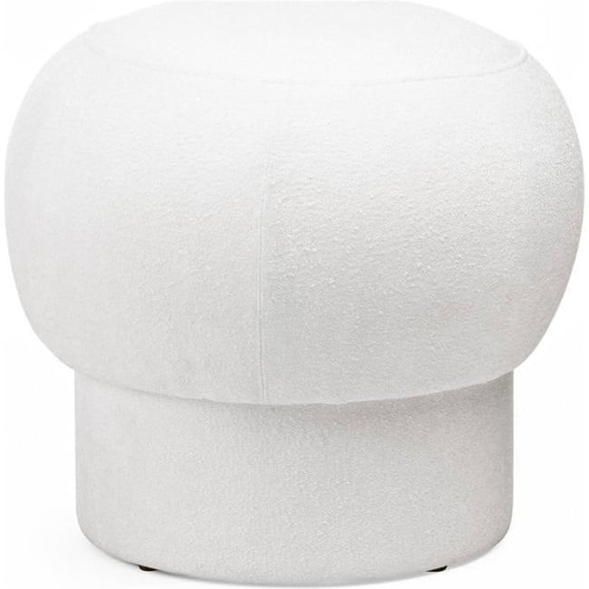Pouf rond rembourré Couleur blanc <span itemprop=