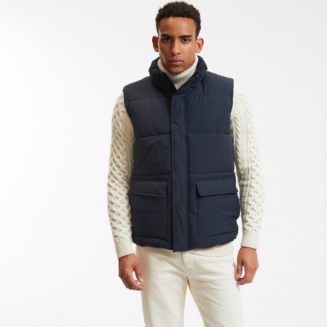 Piumino corto senza maniche collo alto mezza stagione dark navy LA REDOUTE COLLECTIONS