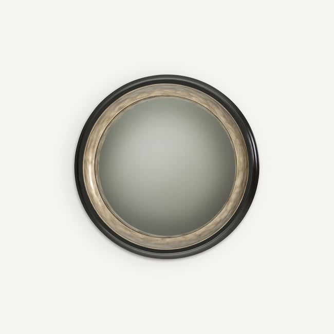 Miroir de sorcière rond, diamètre 60 cm, Samantha Couleur doré <span itemprop=