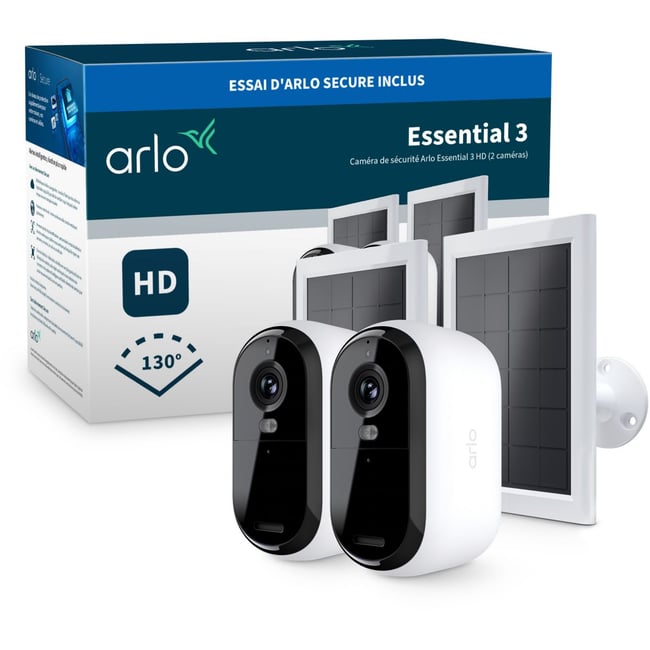 Caméra de surveillance 2 caméras ext Essential3 2K+ pan. sol - ARLO