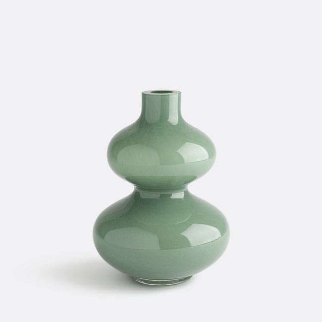Vase Olia, Glas, H. 18 cm grün <span itemprop=