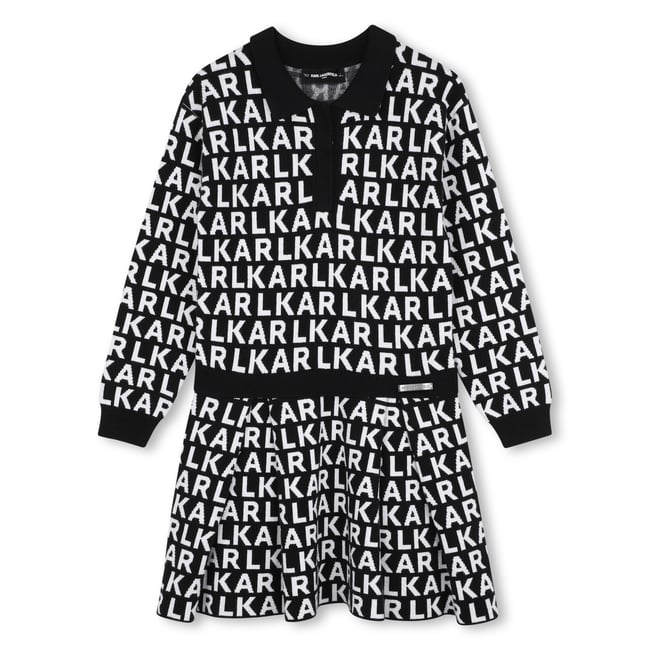 Robe polo noir blanc <span itemprop=
