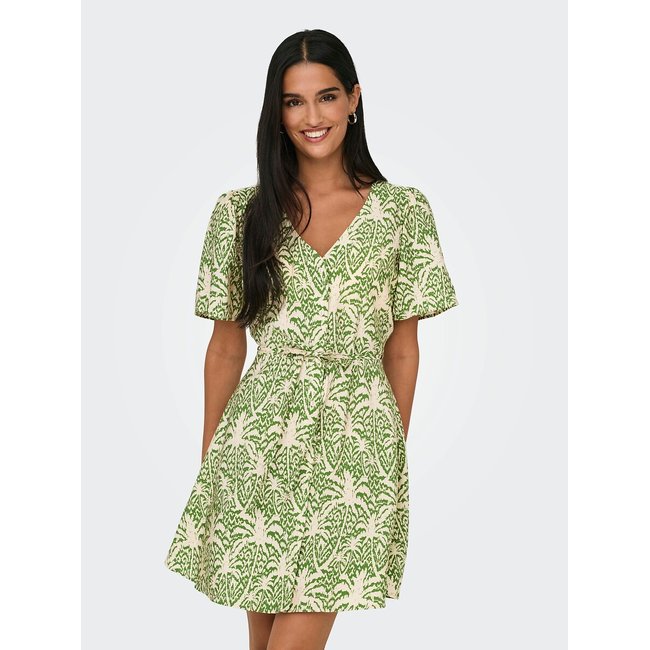 Printed Mini Dress, green print, JDY