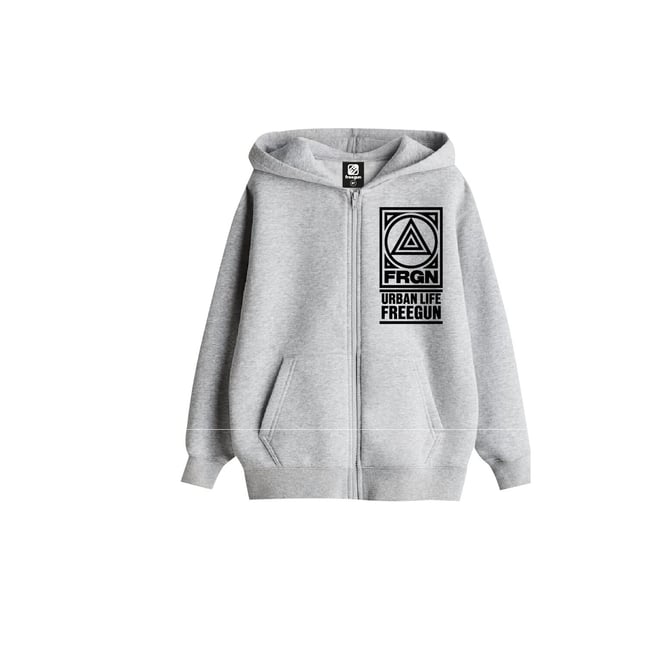 Hoodie zippé LIAM gris/noir <span itemprop=