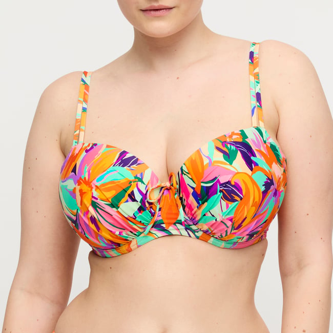 Haut de bikini balconnet rembourré VARADEO multicolor - bright tropics <span itemprop=