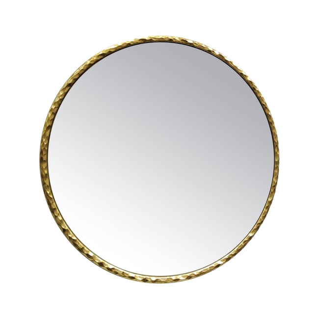 Miroir rond 80cm Couleur or <span itemprop=
