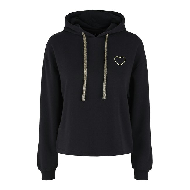 Sweatshirt mit Kapuze, Motiv vorne - PIECES
