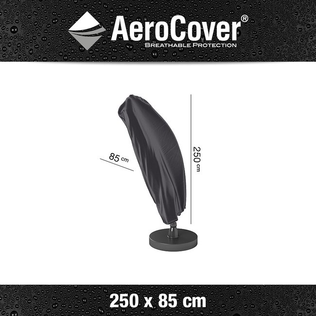 Garden Free Arm Parasol Cover 250x85cm, grey, AEROCOVER