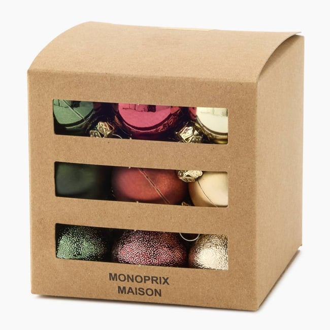 Boite de 27 boules, 30mm, en plastique - MONOPRIX