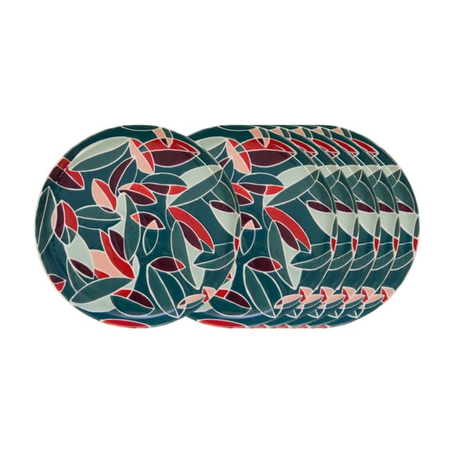 Assiette plate Vanina 26 cm (lot de 6) Couleur bleu <span itemprop=