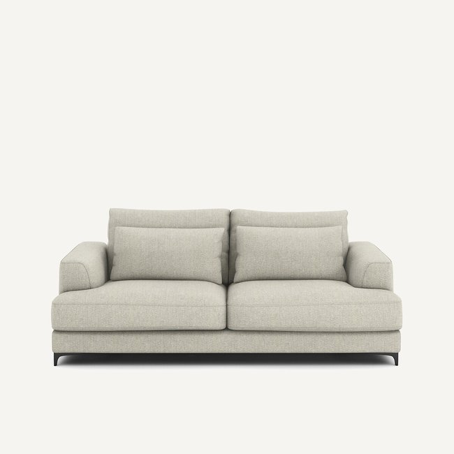 Canapé 3P convertible tweedé, Marsile Couleur ivoire <span itemprop=