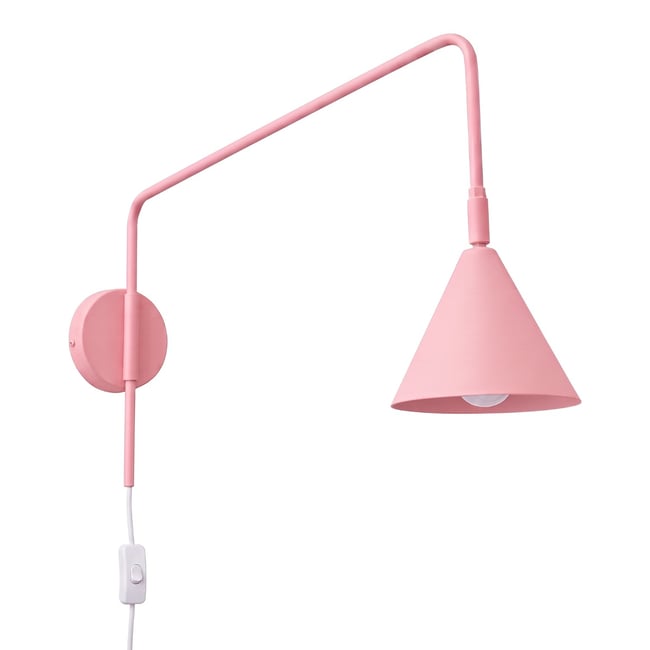 Applique murale Rose E14 1 Nox Couleur rose <span itemprop=