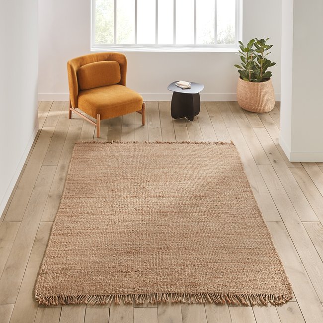 Tapis en jute, Ajan Couleur beige naturel <span itemprop=