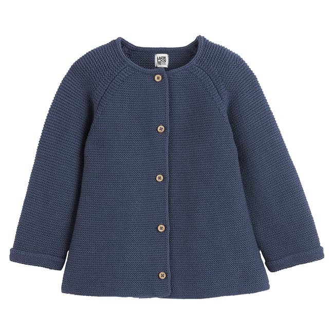 Gilet boutonné en point mousse - LA REDOUTE COLLECTIONS