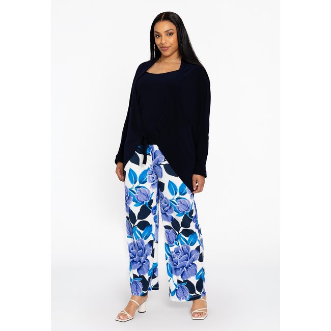 Pantalon imprimée violet <span itemprop=