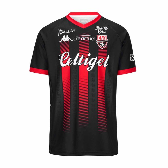 Maillot de Football Guillo Kombat Third Ea Guingamp noir, rouge <span itemprop=