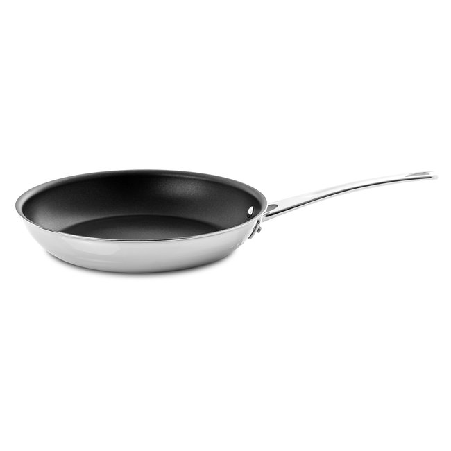 Poêle conique antiadhérente 28 cm inox revêtu Supreme pro argent <span itemprop=