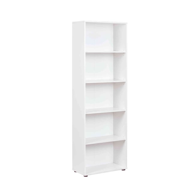 Bibliothèque 5 cases en bois Couleur blanc <span itemprop=
