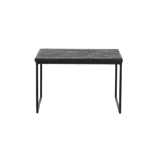 Table d'appoint en teck recyclé - SHARING Couleur noir <span itemprop=
