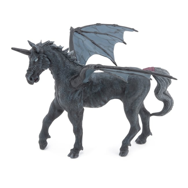 Figurine Pégacorne noir noir <span itemprop=