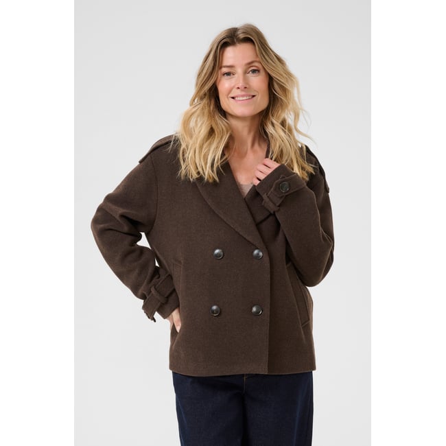 Manteau marron java <span itemprop=