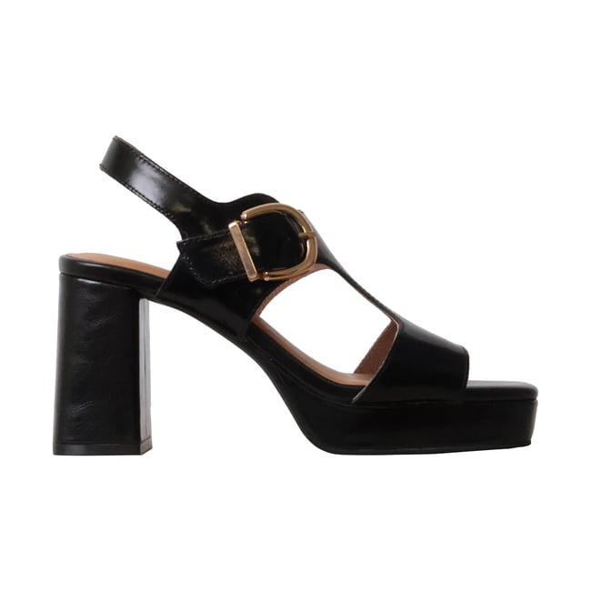 Sandales Cuir à Talon Courtney noir <span itemprop=