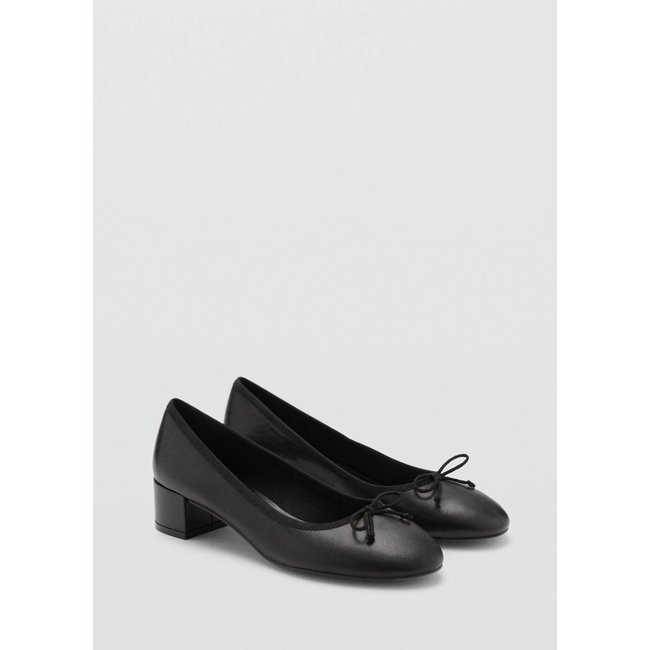 Ballerines talon cuir nœud - MANGO