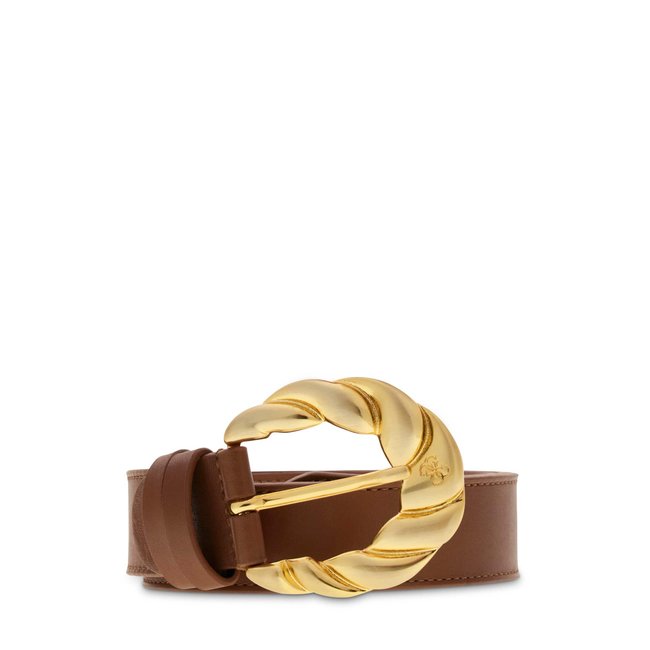 Ceinture En Cuir Véritable marron <span itemprop=