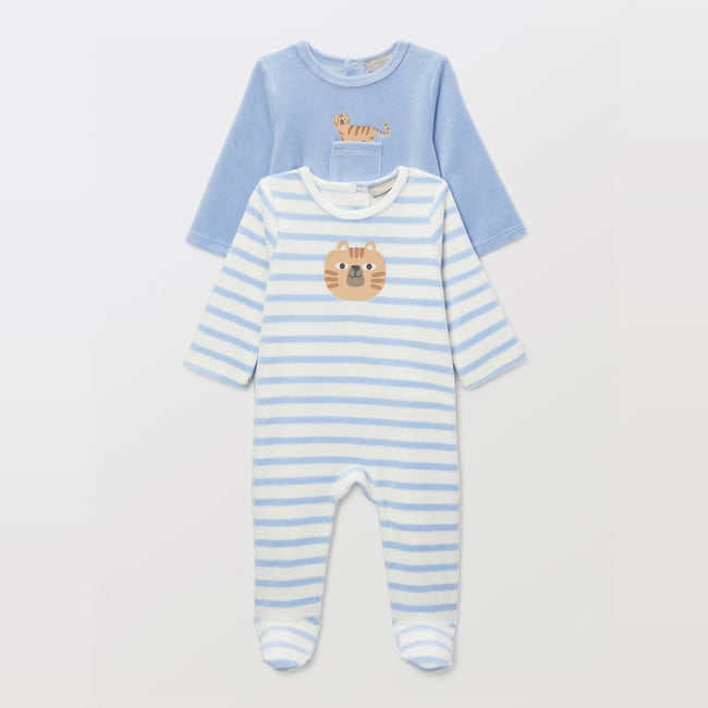 Lot de 2 dors-bien en velours en coton BIO GOTS angelot <span itemprop=