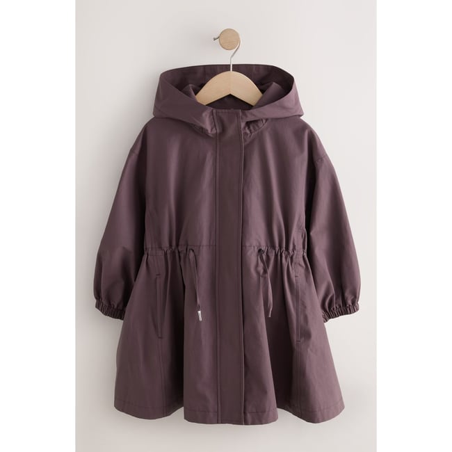 Anorak imperméable avec bas évasé rouge bordeaux <span itemprop=
