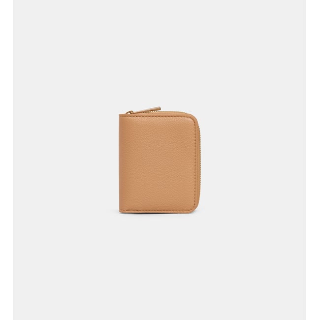 Portefeuille dos à dos carrya enduit caramel <span itemprop=