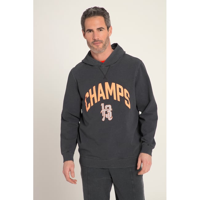 Sweat-shirt à capuche gris graphite <span itemprop=
