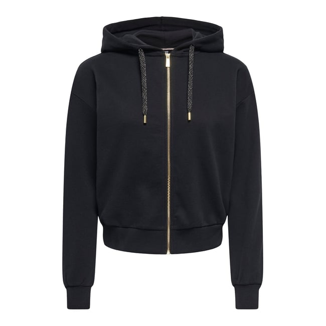 Sweat zippé à capuche Fey noir <span itemprop=
