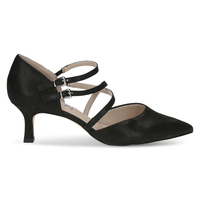 Escarpin en cuir noir brillant <span itemprop=
