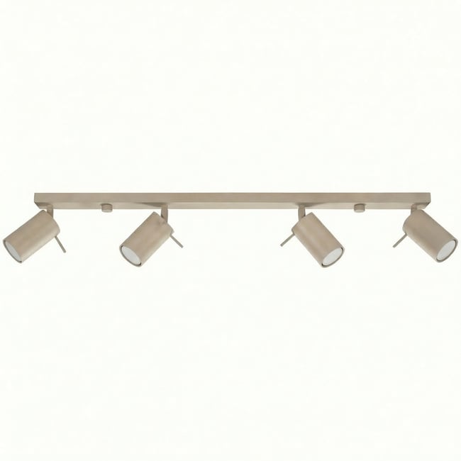 Plafonnier Acier Taupe GU10 4 RING Couleur taupe <span itemprop=