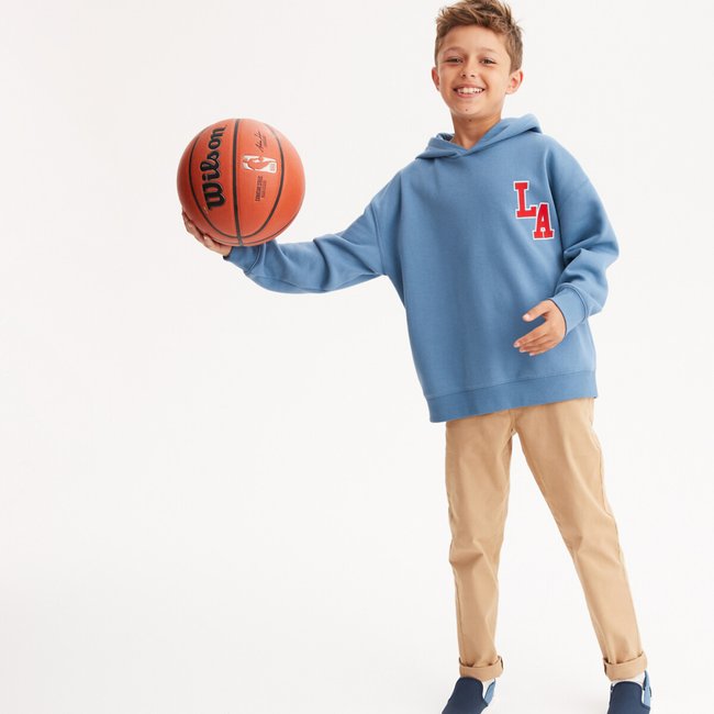 Felpa oversize con cappuccio blu LA REDOUTE COLLECTIONS