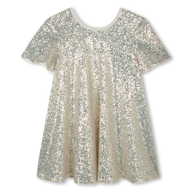 Robe de cérémonie ornée de sequins multico <span itemprop=